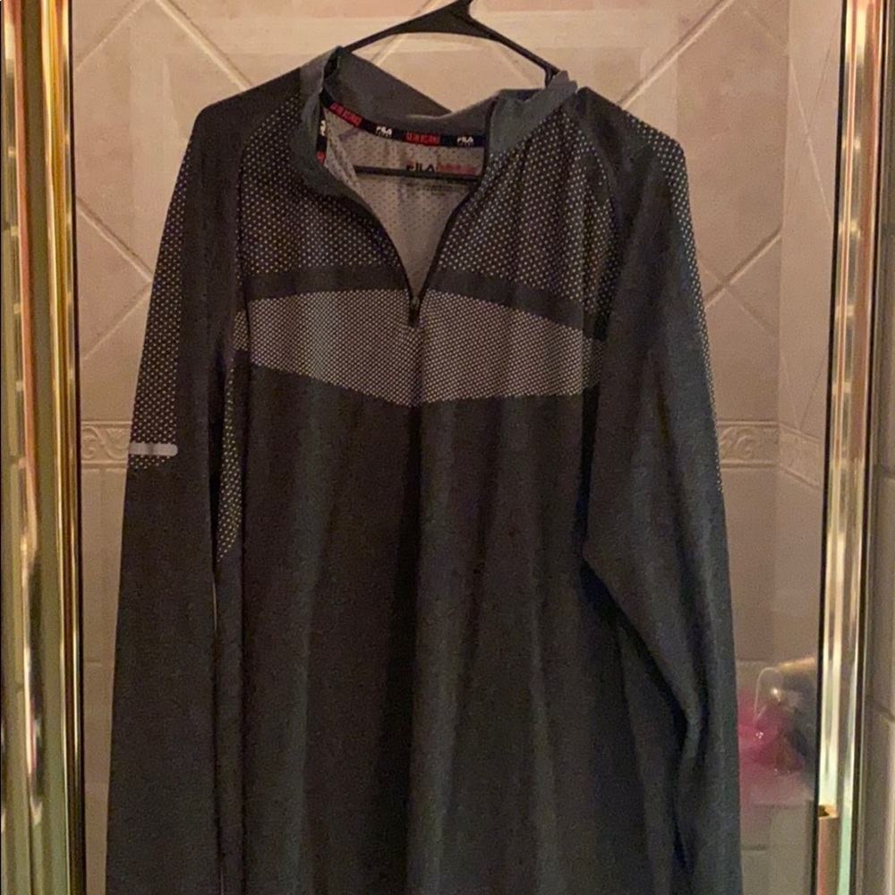 Gray FILA 1/4 Zip Pullover